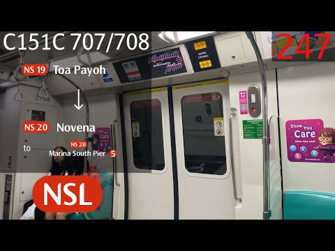 [SMRT] Kawasaki CRRC Qingdao Sifang C151C [707/708] - Toa Payoh » Novena (NSL)