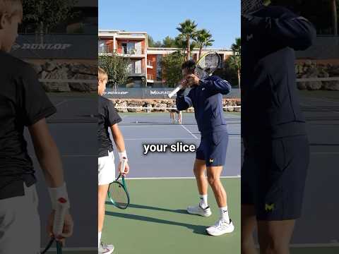 2 easy tips to transform the power of your slice 🔥 #tennis #slice #tenniscoach #tenistips