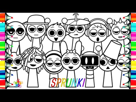 Incredibox SPRUNKI Coloring Pages / How to Color Sprunki Normal Version / NCS Music