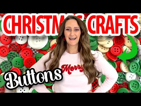 🎄CHEAP DIY Button Christmas Crafts! Craft your stash & SAVE MONEY this year!