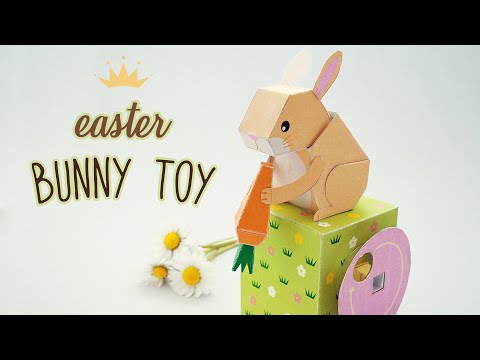 DIY Easter Bunny Rabbit Automata toy (canon papercraft)