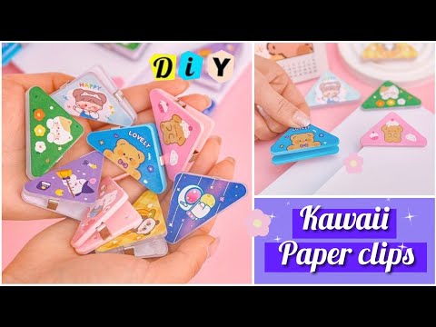 DIY Kawaii Corner Paper Clips / How to make Cute Paper Clips at home / Cute easy corner paper clips