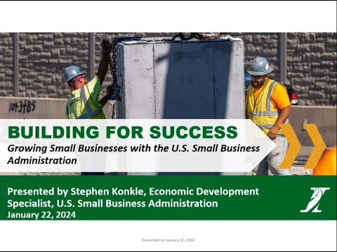 Illinois Tollway Webinar - Growing Small Businesses the U.S. Small Business Administration