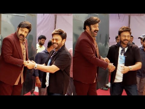 Venkatesh and Balakrishna Fun Moments @ Unstoppable With NBK Season 4 Set