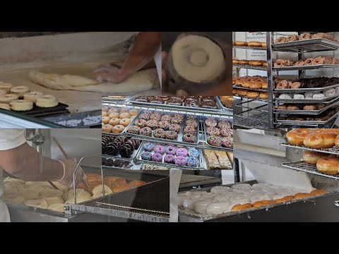 Stan's Donut Shop Making Fresh Glazed Donuts in Santa Clara, CA on Homestead