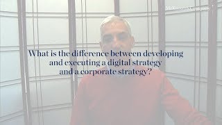 What is the difference between digital strategy and corporate strategy?