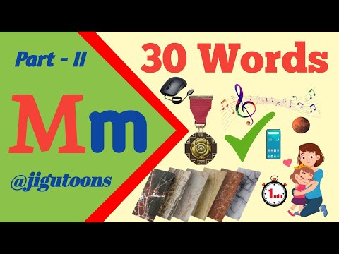 Letter M words for kids /M letter words/Words start with letter M/M words/M for words