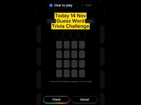 14 November 2024 Blove DApp Guess Word Trivia Challenge