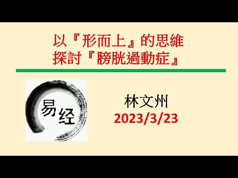 以『形而上』的思維探討『膀胱過動症』－林文州20230323