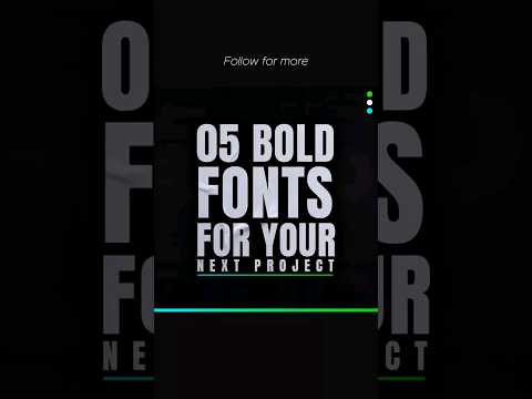 5 Bold fonts for you #shorts #fonts