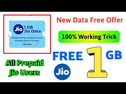 1gb jio free data today | free jio data 😍 free jio data today