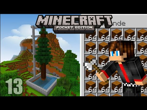 FIZ UMA FARM DE MADEIRA UNIVERSAL! - MINECRAFT SURVIVAL 1.19 #13 (MINECRAFT BEDROCK)