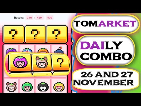 tomarket daily combo today 26 & 27  november | 2 market combo card today | tomarket dailycombo today