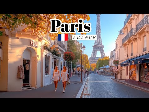 Paris France 🇫🇷 - A Parisian Walking Tour - 4k HDR 60fps (▶85min)