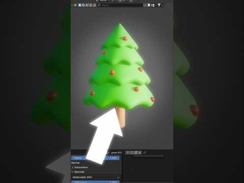 Blender Advent Calender Day 2 |Model a Christmas Tree 💯 #blender #b3d #blender3d