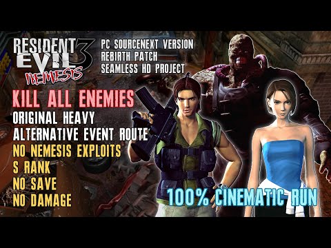 [Resident Evil 3 Nemesis] Kill All Enemies (Alt. Event Route), 100%, Heavy, No Save/Damage, S Rank