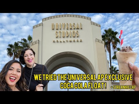 Trying Universal Studios Hollywood AP Coca Cola float + stream recap