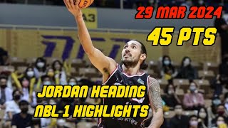 Jordan Heading Highlights | NBL1 | 45 points | March 29, 2024