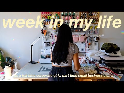 WEEK IN MY LIFE as a small business owner // sewing, chatting about pop-up shops, packing orders