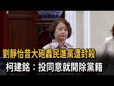 劉靜怡長期抨擊民進黨 柯建銘：「投同意」就開除黨籍－民視新聞