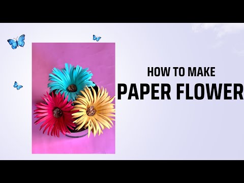 I Made Paper Flowers  That Last forever | How to make paper flower l DIY paper flower craft