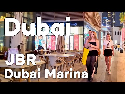 Dubai 🇦🇪 Night JBR, Dubai Marina [4K] Walking Tour