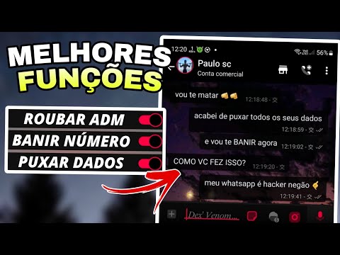 🔥 FUNÇÃO NOVA! MELHOR WHATSAPP IMUNE (pux4 dados) VARIAS CORES e MAIS | Dex' Venom