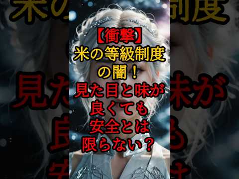 【衝撃】米の等級制度の闇！見た目と味が良くても安全とは限らない？【 都市伝説 予言 スピリチュアル 陰謀論 日本 】