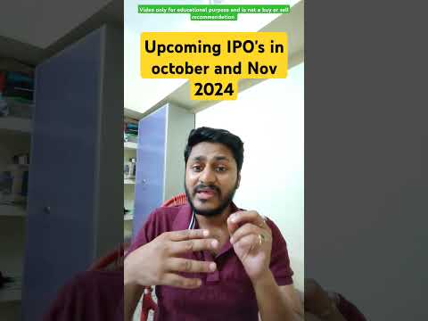 Expected Upcoming Ipo in october and November 2024 #ipo #multibagger #trading #undervaluedstocks