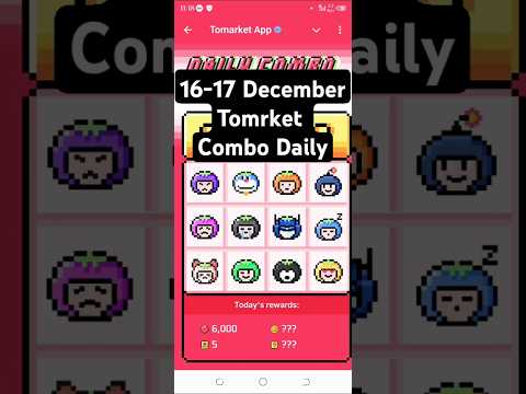 Tomarket daily combo today 🍅 | Tomarket 16 December daily combo 🗓️ | Tomarket combo