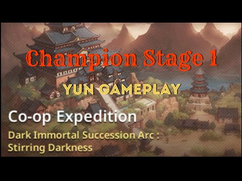 [Guardian Tales] Co-op Expedition | Stirring Darkness: Champion 1 (Yun)