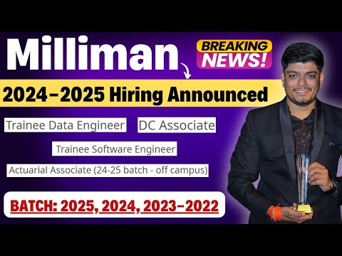 🔥Finally Milliman 2024-2025 Hiring | 4 Different Roles Hiring | Off Campus Drive 2025, 2024, 2023-22