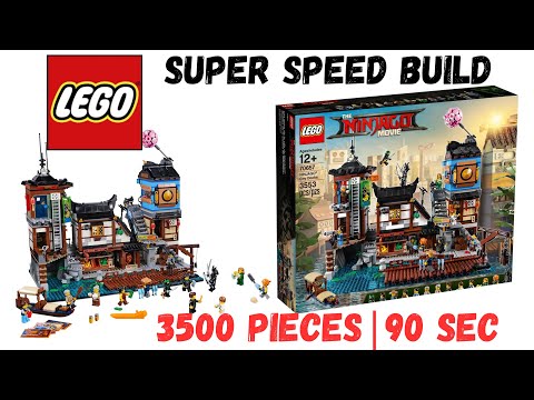 Incredible Speed Build - Ninjago City Docks (70657) 90sec Stop Motion Speed Build!