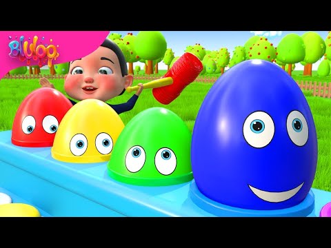 Surprise Eggs Kids Song | Colorful Eggs | BluLoo Nursery Rhymes & Kids Songs