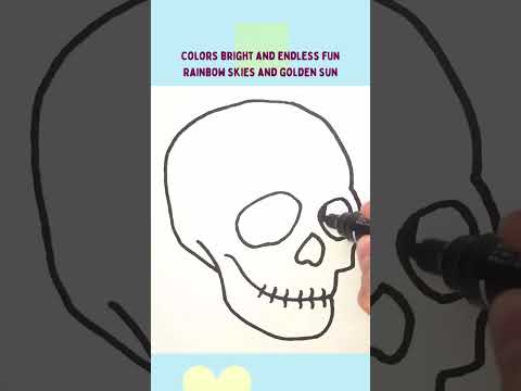 IS THIS SKULL DRAWING TOO SCARY FOR YOU? | #drawingtutorial #halloweenpainting