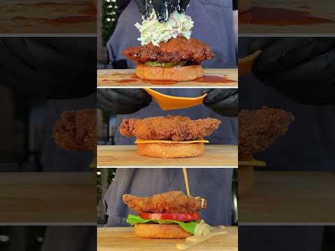 Fried Chicken Sandwich 3 ways