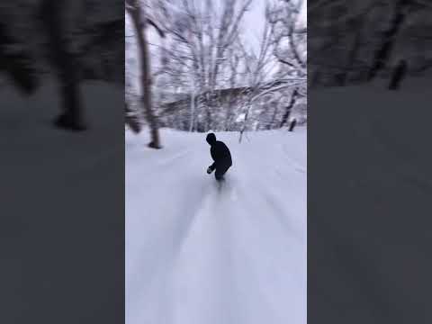 Dreamy pow laps in Hokkaido #japan #snowboarding