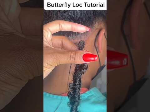 Butterflylocs tutorial for beginners 😍 #butterflylocs #locs #viral #hair #shorts #youtubeshorts