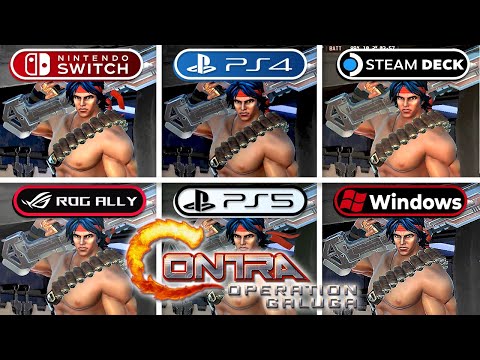 Contra Operation Galuga | Switch vs PS4 vs Steam Deck vs ROG Ally vs PS5 vs PC | Graphics Comparison