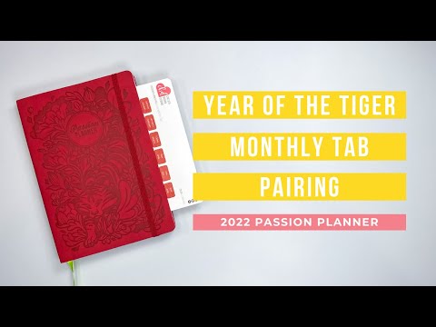 Year of the Tiger - Monthly Tabs for the 2022 Passion Planner