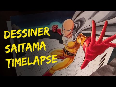 Je dessine Saitama de One Punch Man en accéléré - Timelapse