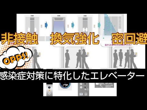 ボタンを押さずに乗り場選択、自動で戸が開き空気入れ替え、人数制限ガイダンス　ニューノーマル対応型エレベーター開発