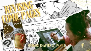 Revising Comic Pages (Clip Studio Paint, Reading) | Finishing Chapter 3 Art Vlog, Part 1