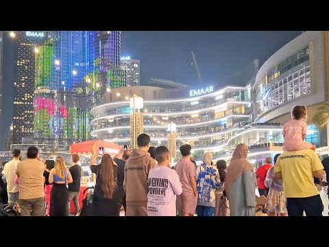 Dubai 🇦🇪 Burj Khalifa, Downtown Dubai 2025 New Year Eve Countdown [4K] Walking Tour