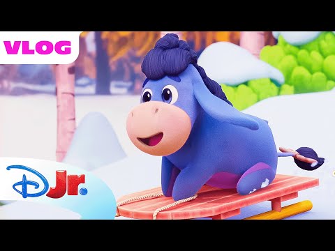 Me & Winnie the Pooh | Let's Go Sledding with Eeyore ❄️ | @disneyjr