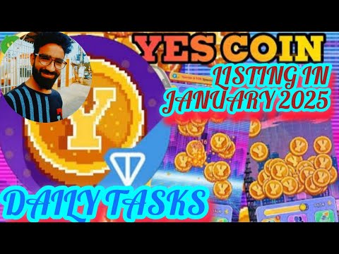 Yescoin daily tasks and listing date #yescoin #yescoinairdrop #tabraizshams #ogcairdrop #airdrop