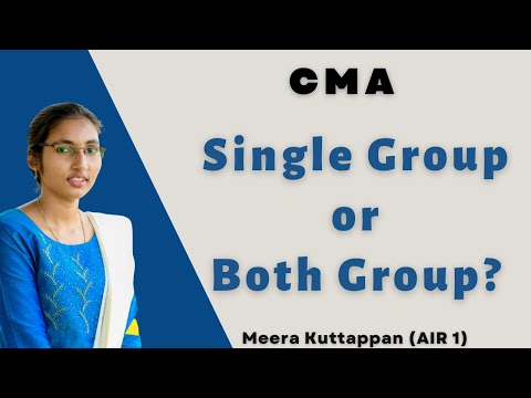 CMA Single Group or Both Group ? CMA All India 1st Rank Holder #cma #shorts