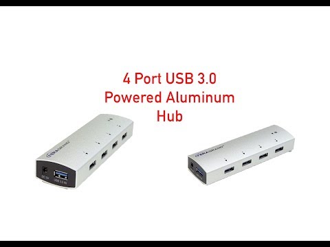 4 Port USB 3.0 Powered Aluminum Hub P#47-500-008