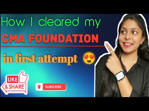 How to clear CMA Foundation in 1st attempt ☺️ #cma #cmafoundation #aditikashyap