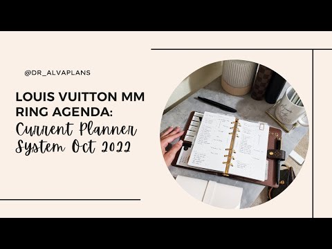 Louis Vuitton MM Ring Agenda: Current Planner System Oct 2022